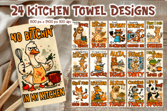 24 Funny Animal Kitchen Towel Designs: A Bundle of Sarcastic Charm