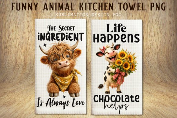Bring Whimsy to Your Projects with Funny Animal Kitchen Towel PNG