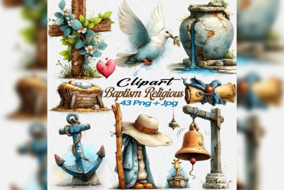 Clipart Christian Baptism Nursery Animal: A Gentle Design Toolkit