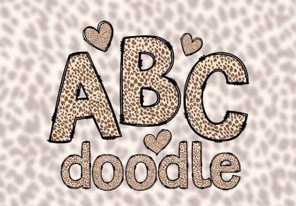 Doodle Letters Animal Print Alphabet PNG: Infusing Projects with Whimsy