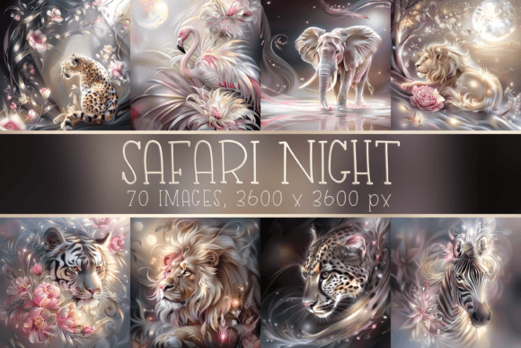 Explore the Wild with Night Safari Digital Papers