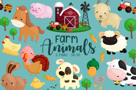 Farm Animal Clipart: The Go-To Asset for Friendly Branding