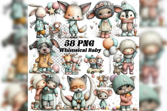 Whimsical Baby Animal Journal Clipart: Adding Storybook Charm