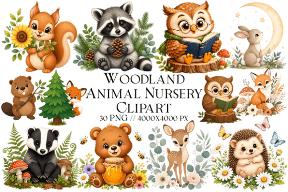 Woodland Animal Nursery Clipart: A Designer's Cozy Toolkit